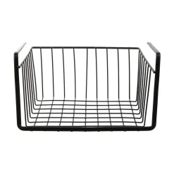 Panier suspendu en métal filaire noir Longueur 26cm
