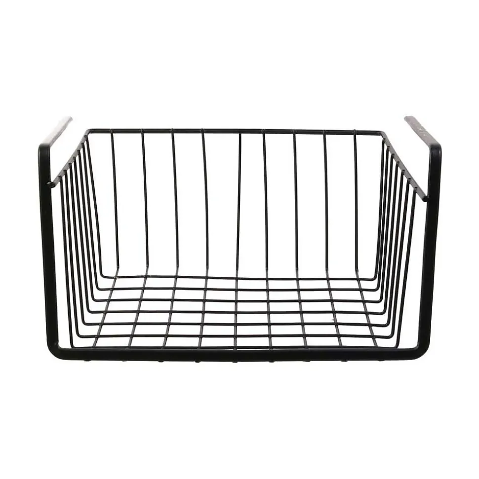 Panier suspendu en métal filaire noir Longueur 26cm