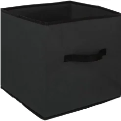Panier tissu lanière 31x31 cm Noir Mix N' Modul - 5Five