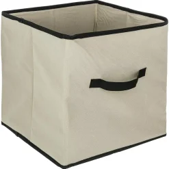 Panier tissu lanière 31x31 cm Beige Mix N' Modul - 5Five
