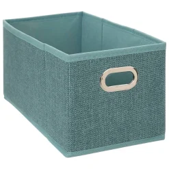 Panier tissu 15x31 cm Bleu pétrole chiné Mix N' Modul - 5Five