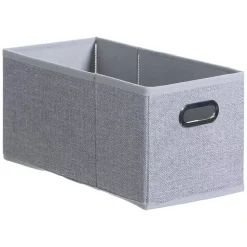 Panier tissu 15x31 cm Gris clair chiné Mix N' Modul - 5Five
