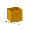 Panier tissu 31x31 cm Jaune moutarde Mix N' Modul - 5Five