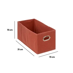 Panier tissu 15x31 cm Terre de sienne Mix N' Modul - 5Five