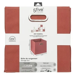 Panier tissu 31x31 cm Terre de sienne Mix N' Modul - 5Five