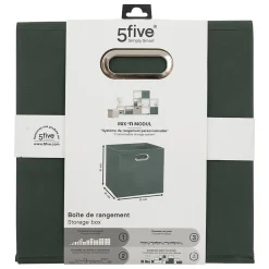 Panier tissu 31x31 cm Vert Kaki Mix N' Modul - 5Five