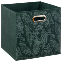 Panier tissu 31x31cm vert avec motifs Mix 'n Modul - 5Five