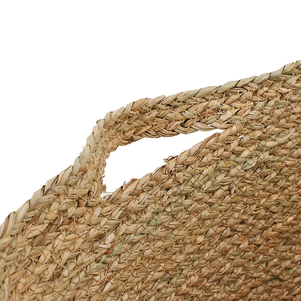 Panier trapèze en fibres naturelles Ornami avec poignées