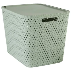Panier Tressy en plastique sauge 28L - Vert olive- 5five