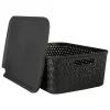Panier Tressy en plastique noir 15L - Noir- 5five