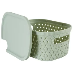 Panier Tressy en plastique sauge 2,3L - Vert olive- 5five