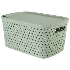 Panier Tressy en plastique sauge 6,7L - Vert olive- 5five
