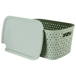 Panier Tressy en plastique sauge 6,7L - Vert olive- 5five
