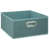 Panier velours 31x15 cm Bleu pétrole chiné Mix N' Modul - 5Five