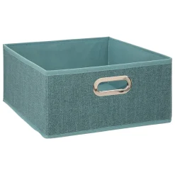 Panier velours 31x15 cm Bleu pétrole chiné Mix N' Modul - 5Five