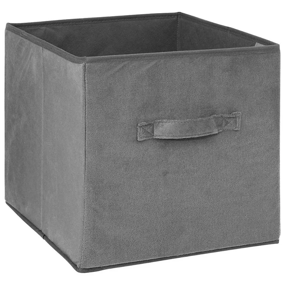Panier velours 31x31 cm Gris anthracite Mix N' Modul - 5Five