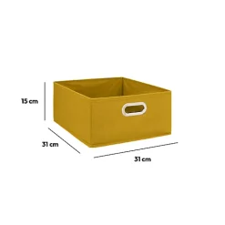 Panier velours 31x15 cm Jaune moutarde Mix N' Modul - 5Five