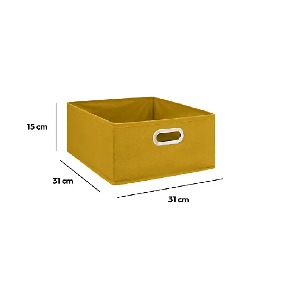 Panier velours 31x15 cm Jaune moutarde Mix N' Modul - 5Five