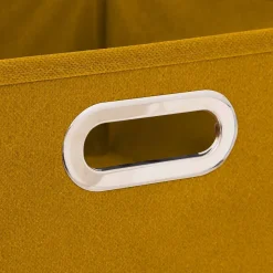 Panier velours 31x15 cm Jaune moutarde Mix N' Modul - 5Five