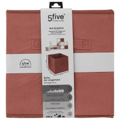 Panier velours 31x31 cm Terre de sienne Mix N' Modul - 5Five