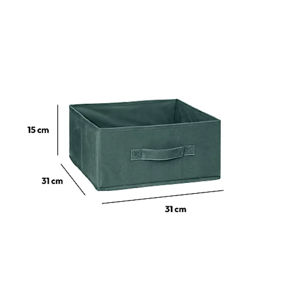 Panier velours 31x15 cm Vert kaki Mix N' Modul - 5Five
