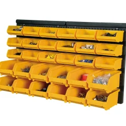 Panneau Porte Outils Mural - 30 Bacs à Becs Amovibles - Rangement et Stockage Outils et Quincaillerie - Art Plast