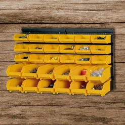 Panneau Porte Outils Mural - 30 Bacs à Becs Amovibles - Rangement et Stockage Outils et Quincaillerie - Art Plast