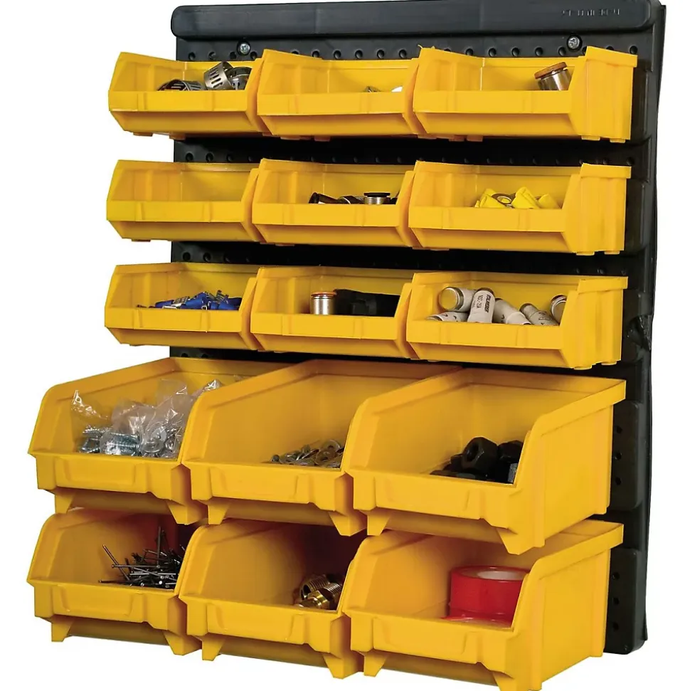 Panneau Porte Outils Mural - 15 Bacs à Becs Amovibles - Rangement et Stockage Outils et Quincaillerie - Art Plast