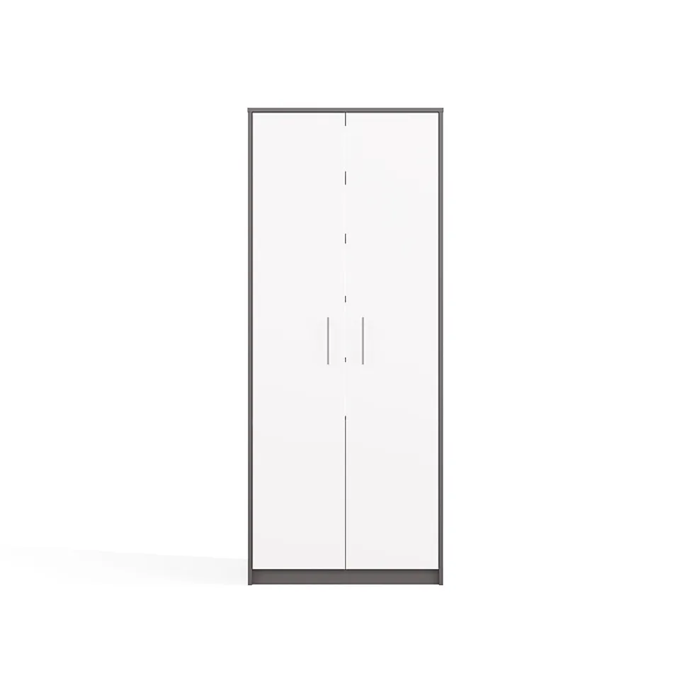 PARLA - Armoire moderne 6 étagères - 180x74x35cm - Meuble de rangement - Armoire bureau