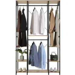 Penderie Bois + Acier Dressing Chambre 201 cm