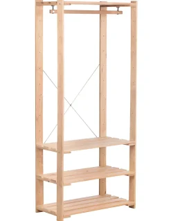 Penderie en bois NOVA, 76,5x38,5x174,5cm, Pin massif