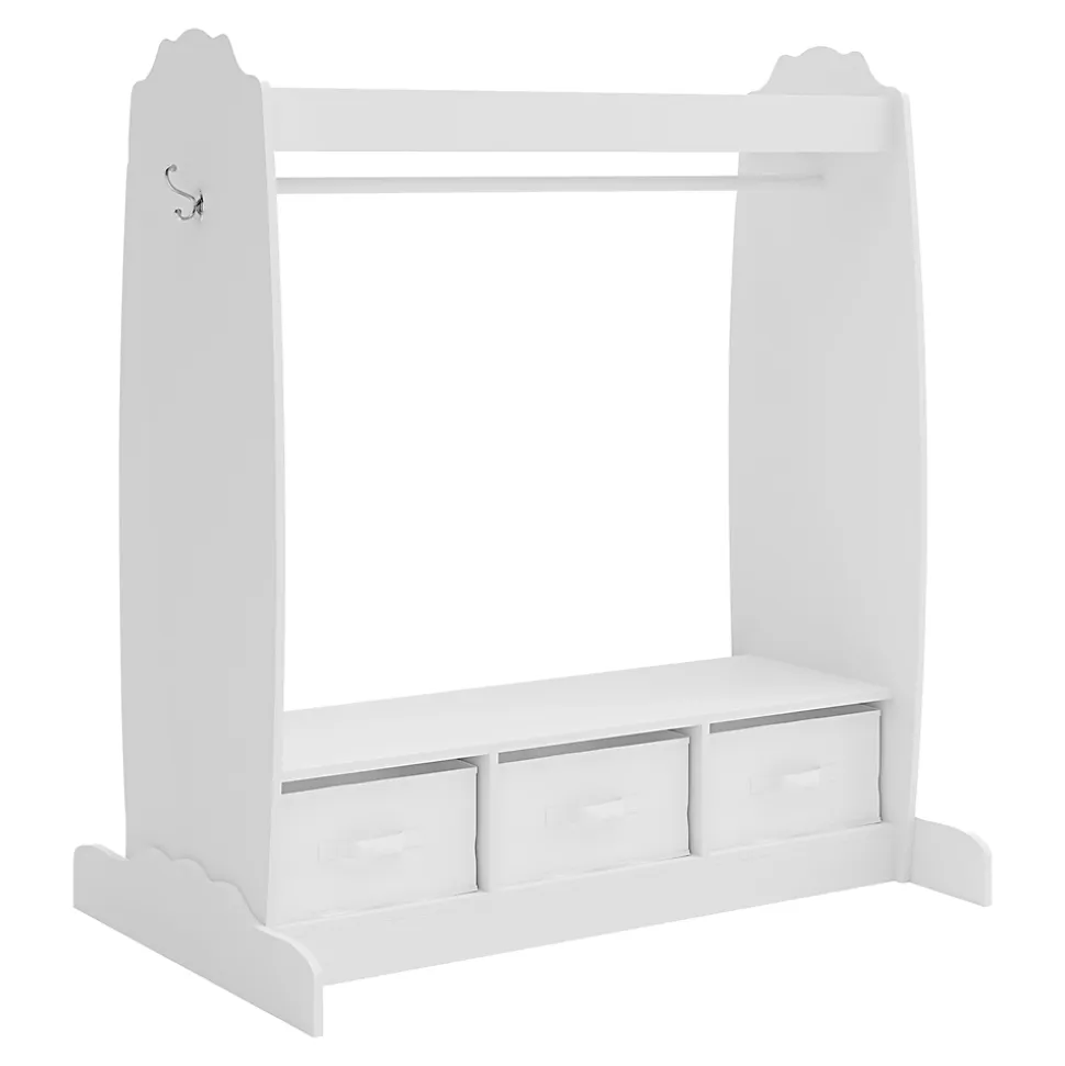 Penderie pour enfants Moskenes 107 x 95 x 61 cm blanc en.casa