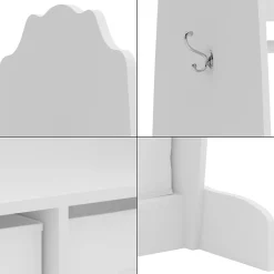Penderie pour enfants Moskenes 107 x 95 x 61 cm blanc en.casa