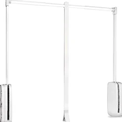 Penderie rabattable blanche pour armoire Sling Largeur télescopique réglable de 45 à 60 cm