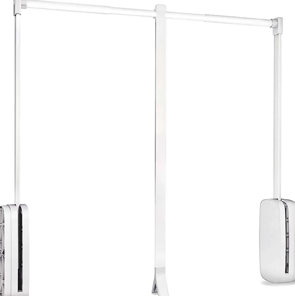 Penderie rabattable blanche pour armoire Sling Largeur télescopique réglable de 45 à 60 cm