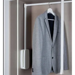 Penderie rabattable blanche pour armoire Sling Largeur télescopique réglable de 60 à 83 cm
