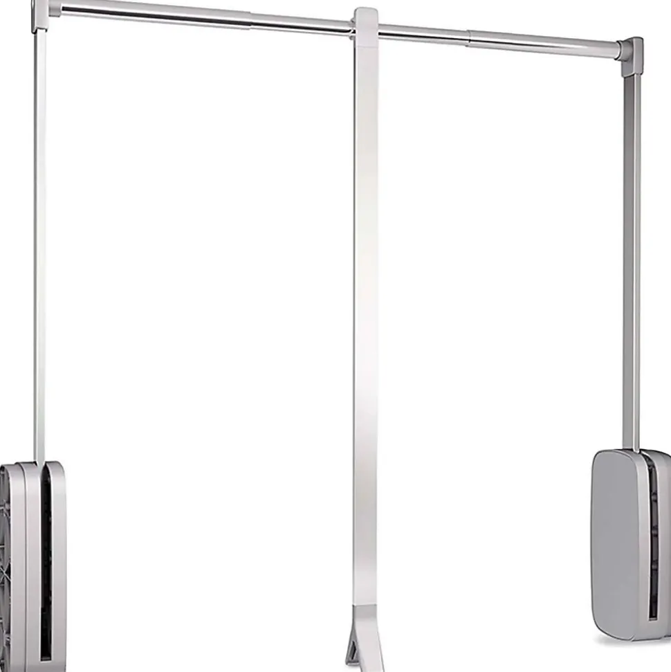 Penderie rabattable chroméee pour armoire Sling Largeur télescopique de 83 à 115 cm