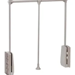Penderie rabattable gris pierre pour armoire Hang Largeur télescopique de 83 à 115 cm