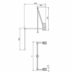 Penderie rabattable murale pour armoire Hang