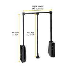 Penderie rabattable noire pour armoire Hang Largeur réglable de 45 à 60 cm