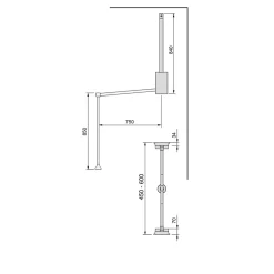 Penderie rabattable noire pour armoire Hang Largeur réglable de 45 à 60 cm