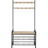 Penderie Style industriel avec Protection anti-basculement 855 x 36 x 184 cm