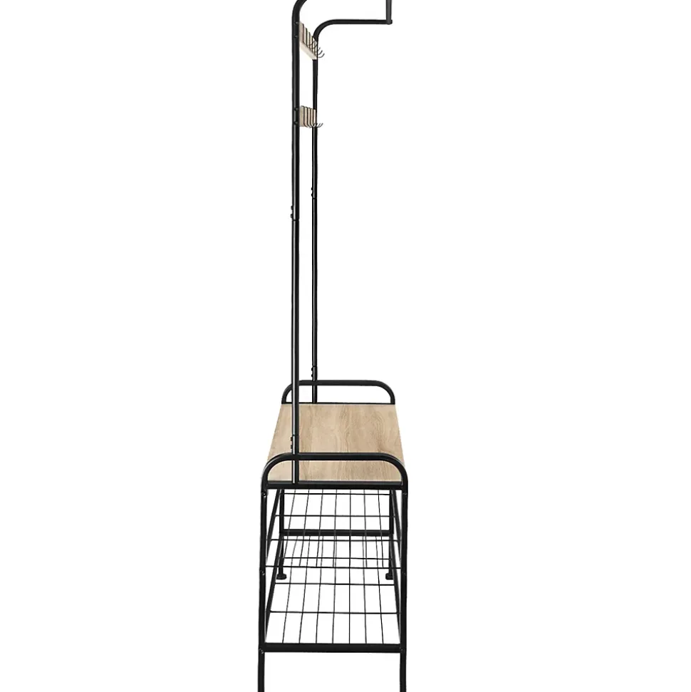 Penderie Style industriel avec Protection anti-basculement 855 x 36 x 184 cm