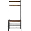 Penderie Style industriel avec Protection anti-basculement 855 x 36 x 184 cm