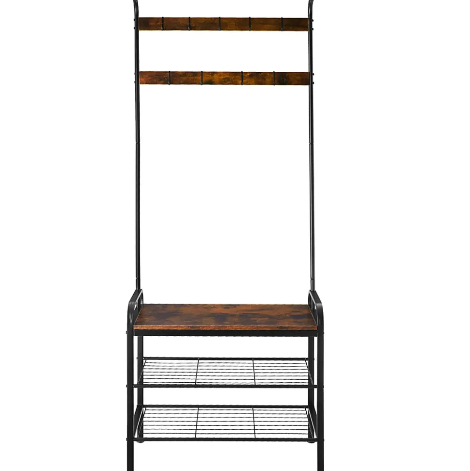 Penderie Style industriel avec Protection anti-basculement 855 x 36 x 184 cm