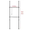 Penderie télescopique Kemi acier laqué 75 -115 cm noir en.casa