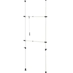 Penderie télescopique Kemi acier laqué 75 -115 cm blanc en.casa