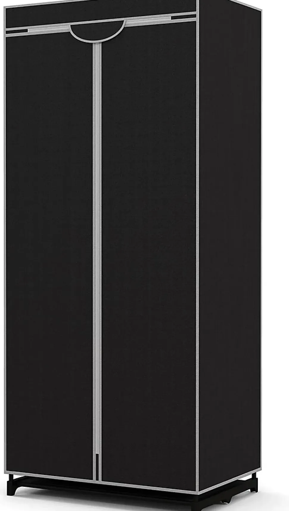Pendrie en Tissu avec Housse 3 Parties espace de Stockage Armoire de Vêtements Imperméable Noir