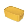 Petit bac de rangement avec couvercle 5 litres My Box Cosy - Jaune