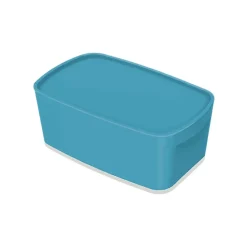 Petit bac de rangement avec couvercle 5 litres My Box Cosy - Bleu